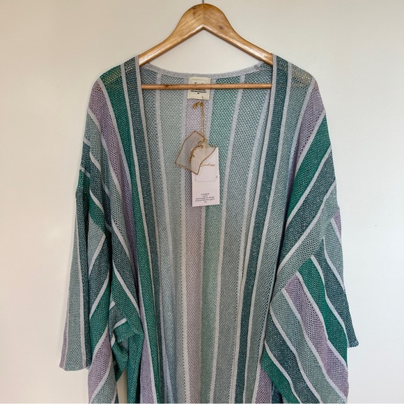 Sundress Metallic Rainbow Coverup Blue Purple One Size NWT - Picture 2 of 5